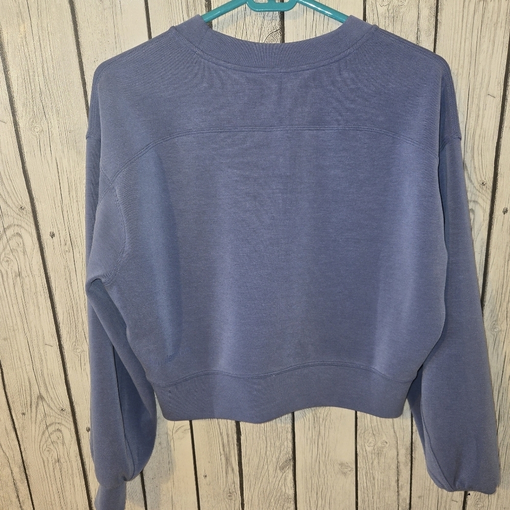 Lululemon Perfectly Oversized Cropped Crew Softstreme Wild Indigo 0 - Picture 6 of 9